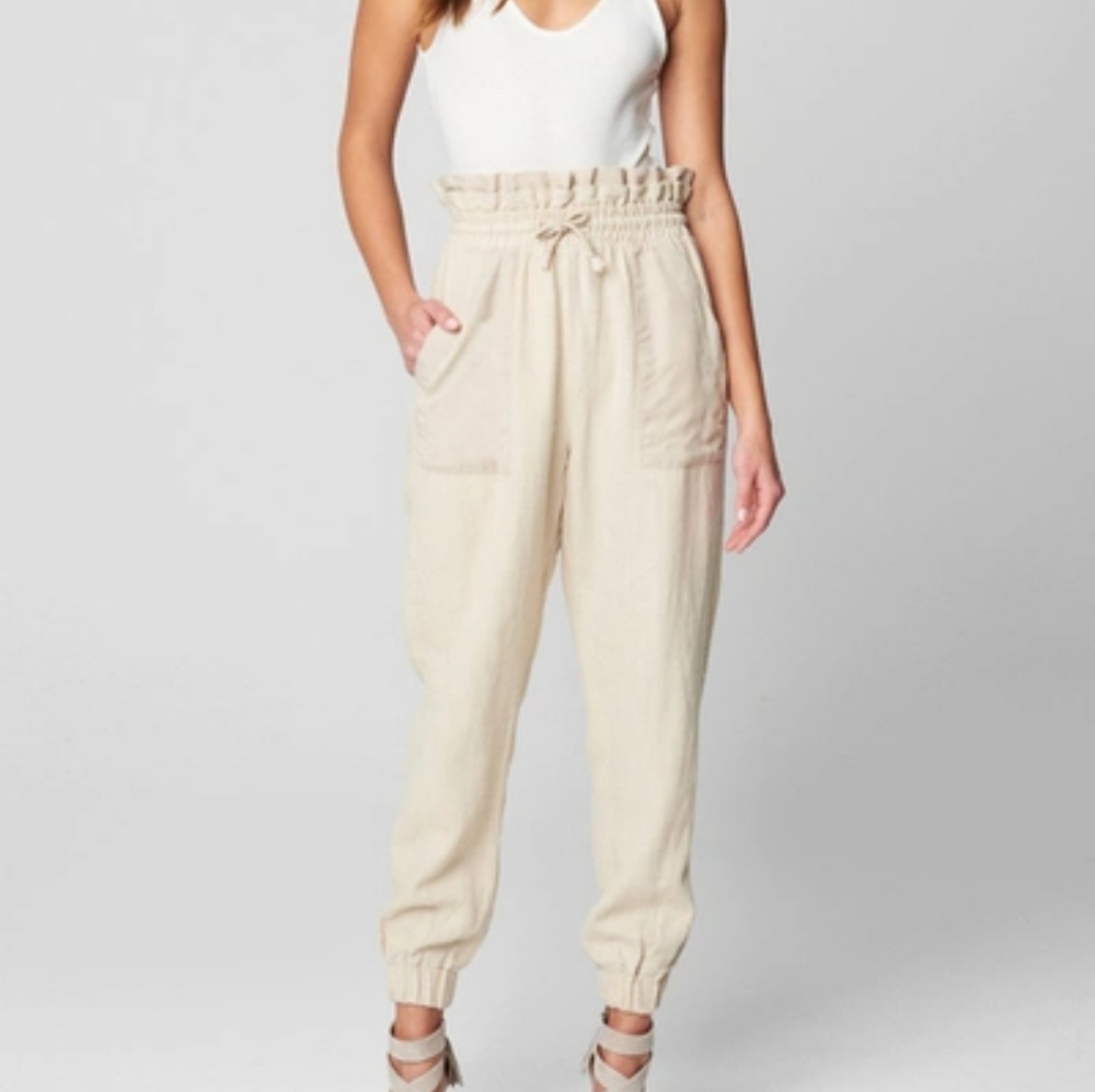 BLANKNYC In Away From Here Paperbag Jogger Cream/Tan Size Small